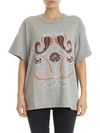 SEE BY CHLOÉ DRIZZLE PRINTED OVERSIZED T-SHIRT IN GREY