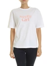 SEE BY CHLOÉ SEE-GIRL T-SHIRT IN WHITE