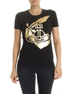 VIVIENNE WESTWOOD ANGLOMANIA ARM & CUTLASS CREW-NECK T-SHIRT IN BLACK
