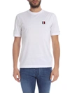 TOMMY HILFIGER WHITE T-SHIRT WITH PATCH LOGO