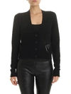 N°21 BLACK CARDIGAN WITH MICRO SEQUINS EMBROIDERY