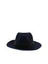 BORSALINO ALEXANDRIA HAT IN BLUE,39 0319 0580