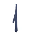 KITON BLUE TIE WITH FLORAL PATTERN