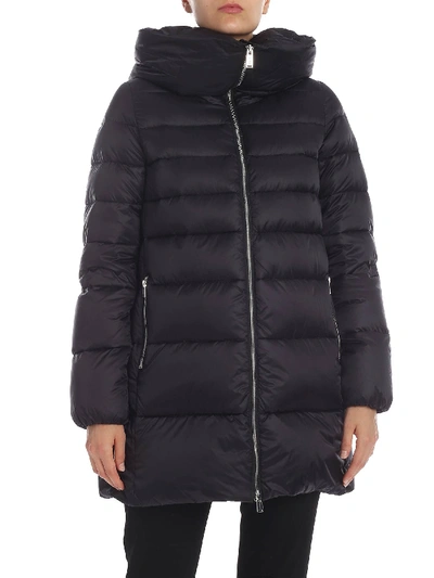 Add Black Quilted Down Jacket