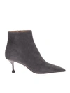 PRADA GREY SUEDE ANKLE BOOTS