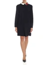 RED VALENTINO BLACK DRESS WITH HEART PATCH