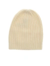 FEDELI CREAM-COLORED RIBBED BEANIE