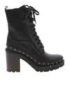 PINKO PINKO CAREZZA ANKLE BOOTS IN BLACK WITH HEEL