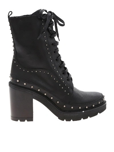 Pinko Carezza Ankle Boots In Black With Heel