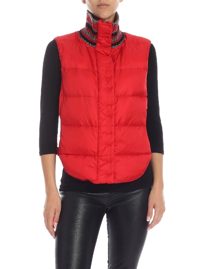 Ermanno Scervino Red Padded Waistcoat