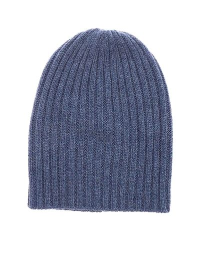 Fedeli Ribbed Beanie In Air Force Blue