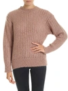 ALBERTA FERRETTI ALBERTA FERRETTI PINK LAMÈ RIBBED PULLOVER