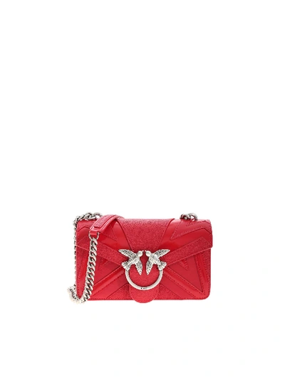 Pinko Mini Love Chevron 1 Bag In Red