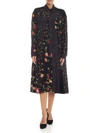 MCQ BY ALEXANDER MCQUEEN BLACK DRESS WITH FLORAL PRINT,551877 RNJ06 1000