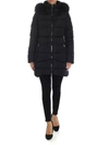 ADD ADD QUILTED DOWN JACKET IN BLACK WITH FUR INSERT