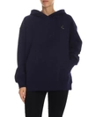 VIVIENNE WESTWOOD ANGLOMANIA BLUE SWEATSHIRT WITH ORB LOGO PATCH