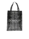 DONDUP TRANSPARENT SHOPPER WITH BLACK HOUNDSTOOTH