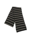 DONDUP GREEN AND BLACK STRIPED SCARF