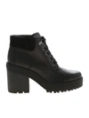 HOGAN H475 BLACK ANKLE BOOTS WITH SUEDE DETAIL,HXW4750CD70LSKB999