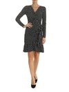 MICHAEL KORS DRESS IN BLACK WITH WHITE POLKA DOTS
