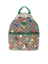 GUCCI BROWN AND BEIGE BACKPACK WITH MULTICOLOR PRINTS