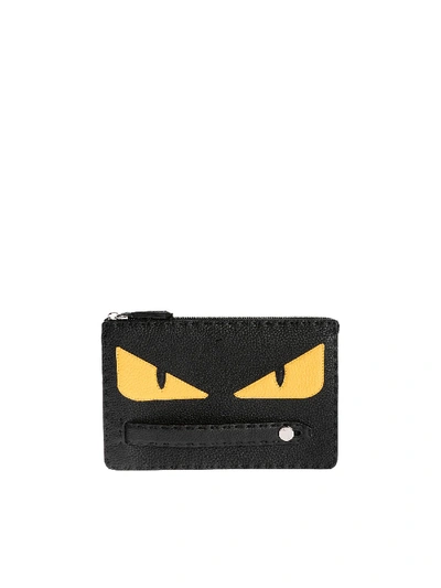 Fendi Inlaid Selleria Pochette In Black