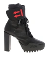 OFF-WHITE HEELED MOTO BOOTS IN BLACK