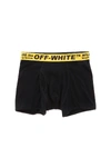 OFF-WHITE BLACK BOXER WITH BRANDED BAND
