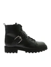 Tod's Ankle Boots In Black Leather With Double T Logo In Black