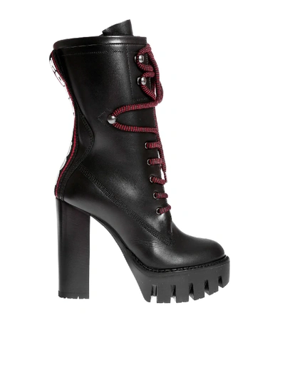 Dsquared2 130mm Evolution Tape Leather Boots In Black
