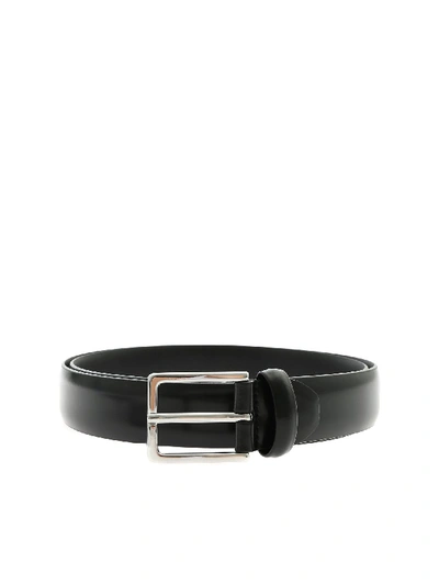 Anderson's Belt In Black Real Leather