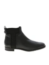 TOD'S TOD'S BLACK ANKLE BOOTS WITH ELASTIC BANDS