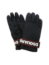 DSQUARED2 LOGO GLOVES IN BLACK