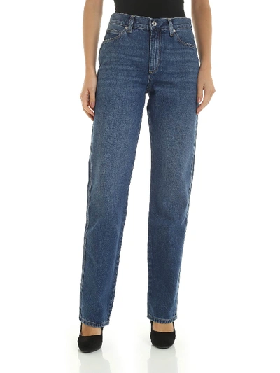 Calvin Klein Straight Fit 5 Pocket Jeans In Blue
