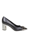 CASADEI AGYNESS PUMPS IN BLACK LEATHER