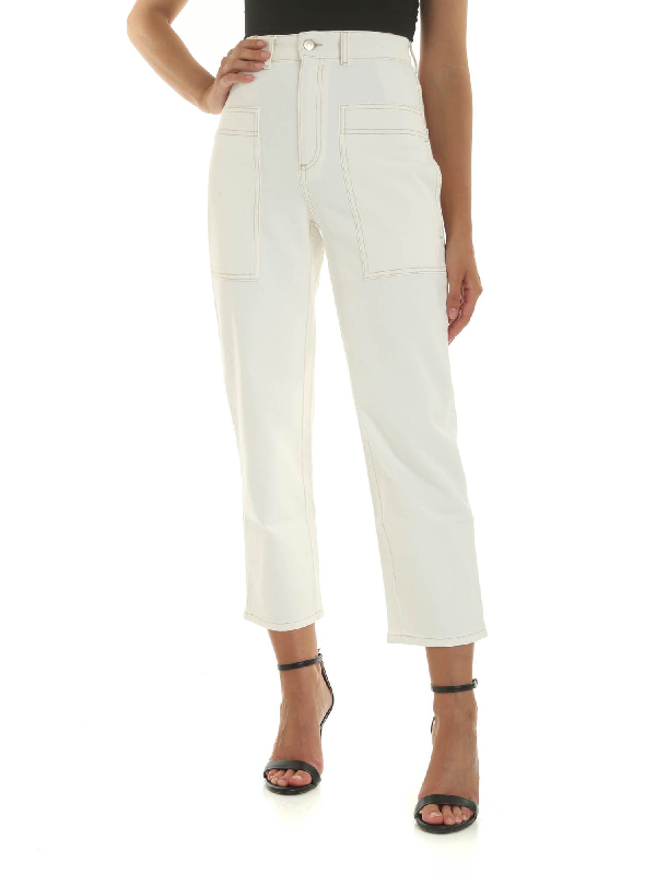 cream colored jeans for ladies