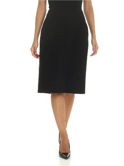 N°21 Skirt In Black Viscose And Wool