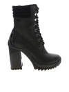 KARL LAGERFELD VOYAGE ANKLE LACE BOOTS IN BLACK