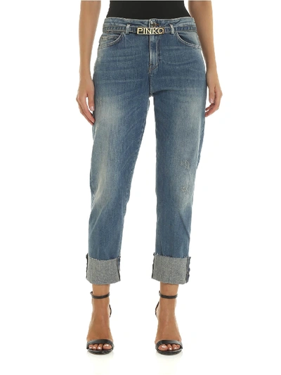 Pinko Becca 2 Jeans In Blue In Light Blue