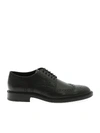 TOD'S TOD'S BLACK LEATHER DERBY WITH LOGO
