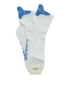 ALEXANDER MCQUEEN ALEXANDER MCQUEEN WHITE AND LIGHT BLUE SOCKS WITH LOGO,576539 4A66Q 9069