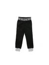 BALMAIN BLACK TROUSERS WITH LOGO,6L6040 LB090 930