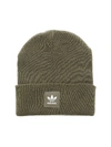 ADIDAS ORIGINALS ARMY GREEN BEANIE WITH LOGO LABEL