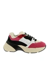 PINKO PINKO RUBINO COLORS SNEAKERS IN FUCHSIA, BLACK AND WHITE