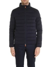 Save The Duck Alexander Ecological Black Down Jacket Man In Blue