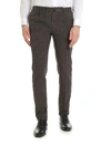 INCOTEX SLIM FIT TROUSERS IN GREY WITH CHECK PATTERN,1AGW93 40032 433