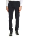 Incotex Slim Fit Trousers In Blue With Check Pattern In Blue