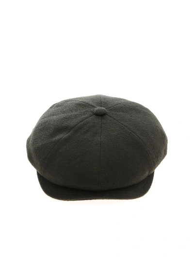 Borsalino Wool And Cashmere Flat Cap In Green