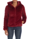 SAVE THE DUCK PADDED ECO-FUR IN BURGUNDY COLOR