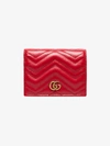 Gucci Gg Marmont Quilted-leather Wallet In Red